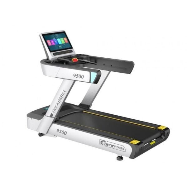 this is a product image showing sides view Commercial Techno Fitness treadmill (dft-9500)