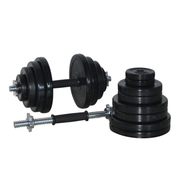 this is a product image showing front view Deluxe 40KG Rubber Dumbbell Kit WK-40R