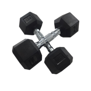 this is a product image showing front view Hex Dumbbell 20kg pair