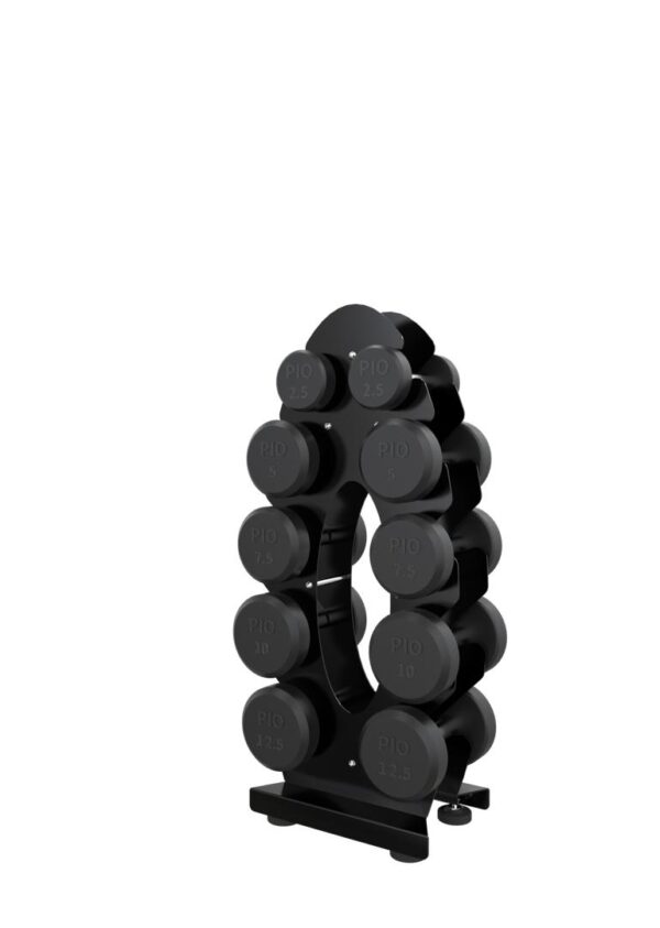 this is a product image showing front view Oval Shaped Dumbbell Rack (pl06)