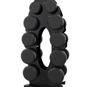 this is a product image showing front view Oval Shaped Dumbbell Rack (pl06)