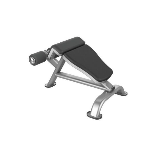 A back extension bench, also known as a hyperextension bench. It has a padded back rest and adjustable angles for different exercises.