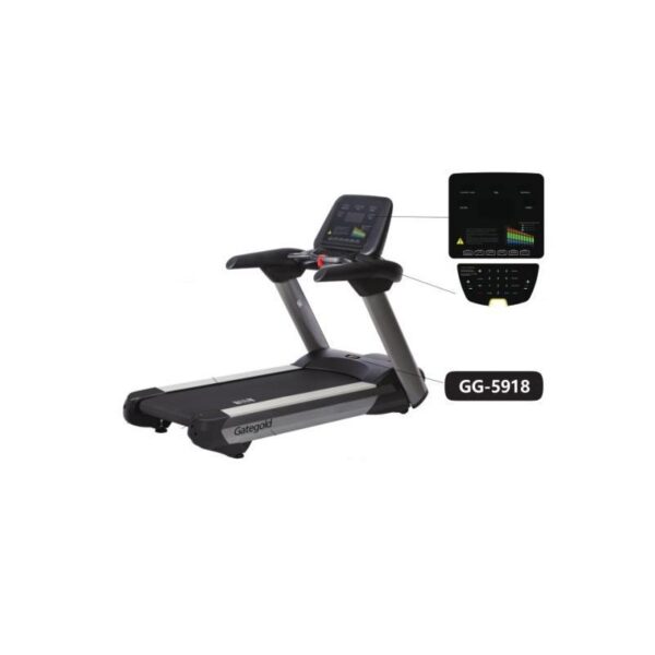 this is a product image showing sides Shua-commercial-treadmill-X9-6hp-180kg