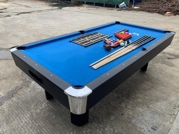 this is a product image showing front view Snooker Table with Accessories DQ-P030 8ft