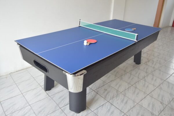 this is a product image showing front view Snooker Table with Dinning Tennis Top 8ft DQ-P030TT