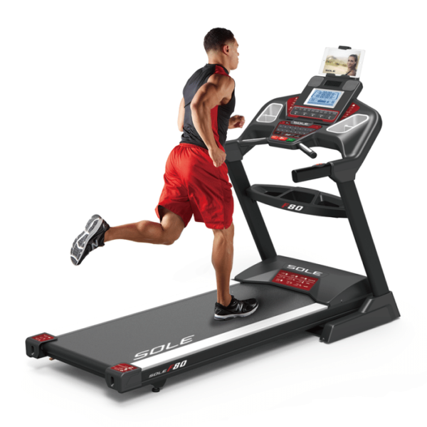 this is a product image showing front view Sole Fitness Treadmill F80