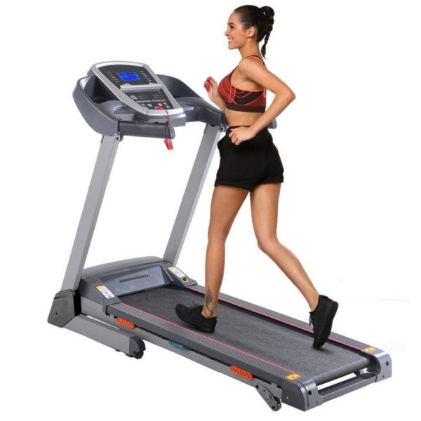 this is a product image showing front view Techno fitness Treadmill 2.5hp100kg