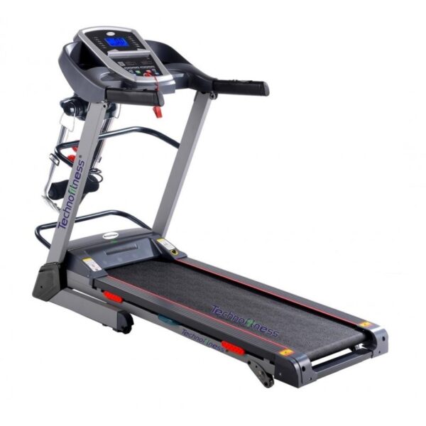 this is a product image showing front view Techno fitness Treadmill with Massager 2.5hp (f18d)